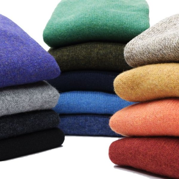 画像7: INVERALLAN(インバーアラン)Crew Neck Saddle Shoulder Sweater(クルーネックサドルショルダーセーター)”Supersoft Shetland" / Denim(デニム) (7)