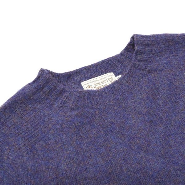 画像3: INVERALLAN(インバーアラン)Crew Neck Saddle Shoulder Sweater(クルーネックサドルショルダーセーター)”Supersoft Shetland" / Royal Violet(ロイヤルバイオレット) (3)