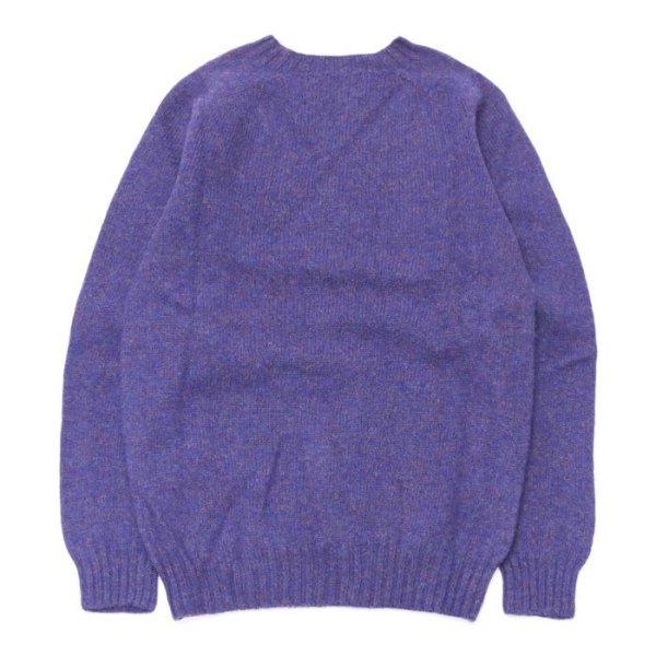 画像2: INVERALLAN(インバーアラン)Crew Neck Saddle Shoulder Sweater(クルーネックサドルショルダーセーター)”Supersoft Shetland" / Royal Violet(ロイヤルバイオレット) (2)