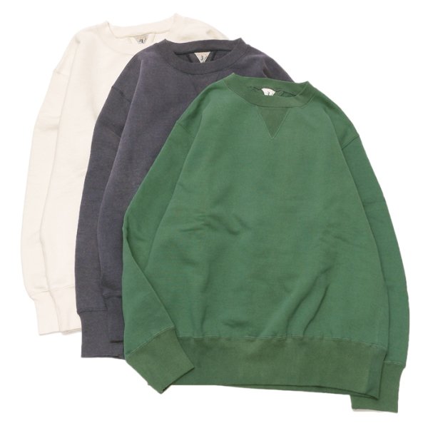 画像8: FilMelange(フィルメランジェ)VALE(ヴェイル)"ヴィンテージムラ染め裏毛" / Fade Green(フェードグリーン) (8)