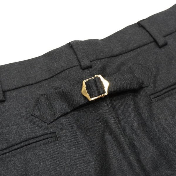 画像7: J.PRESS（J.プレス）PIPED STEM TROUSERS（パイプドステムトラウザー）"PEPPIN MERINO SAXONY" / Charcoal（チャコールグレー） (7)