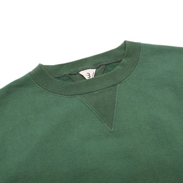 画像3: FilMelange(フィルメランジェ)VALE(ヴェイル)"ヴィンテージムラ染め裏毛" / Fade Green(フェードグリーン) (3)