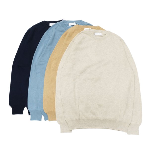画像1: John Laing(ジョンレイン)CASHMERE KNIT WEAR CREW NECK(カシミヤニットウェアクルーネック)"21G 1PLY" / 4Colors(全4色展開) (1)