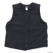 画像4: Post O'Alls（ポストオーバーオールズ）1 Pocket Vest（1ポケットベスト）"Cotton Typewriter Cloth×Polar Tech Sherpa" / Navy（ネイビー）・Black（ブラック） (4)