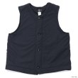 画像2: Post O'Alls（ポストオーバーオールズ）1 Pocket Vest（1ポケットベスト）"Cotton Typewriter Cloth×Polar Tech Sherpa" / Navy（ネイビー）・Black（ブラック） (2)
