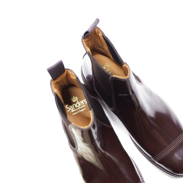 画像7: SANDERS(サンダース)Military Cap Toe Chelsea Boot(ミリタリーキャップトゥチェルシーブーツ)"Polished Leather" / Ebony Brown(エボニーブラウン) (7)