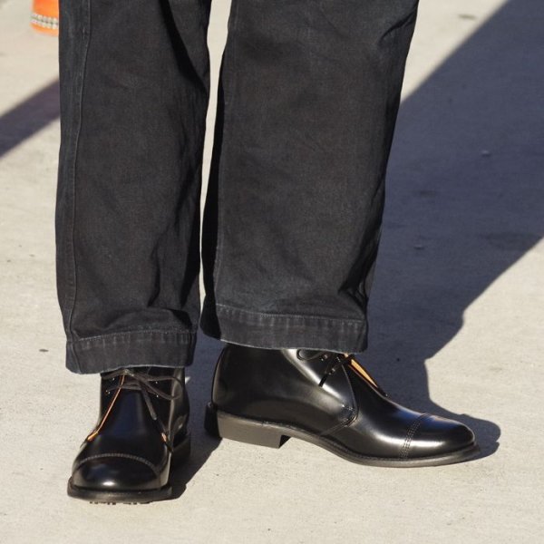 画像10: SANDERS(サンダース)Military 2Tie Chukka Boot(ミリタリー2タイチャッカブーツ)"Polished Leather" / Black(ブラック) (10)