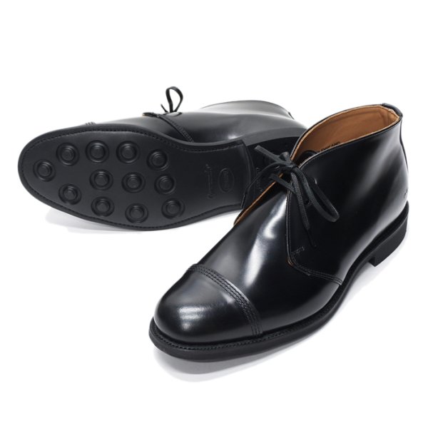 画像3: SANDERS(サンダース)Military 2Tie Chukka Boot(ミリタリー2タイチャッカブーツ)"Polished Leather" / Black(ブラック) (3)