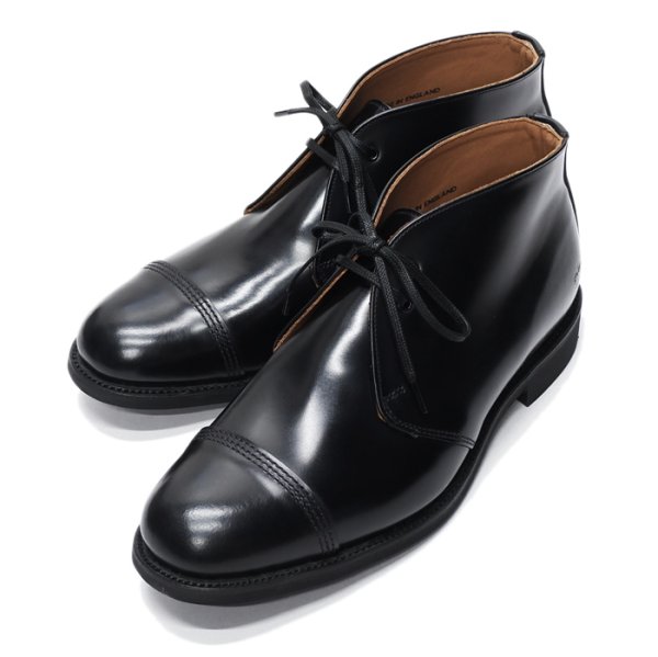 画像2: SANDERS(サンダース)Military 2Tie Chukka Boot(ミリタリー2タイチャッカブーツ)"Polished Leather" / Black(ブラック) (2)