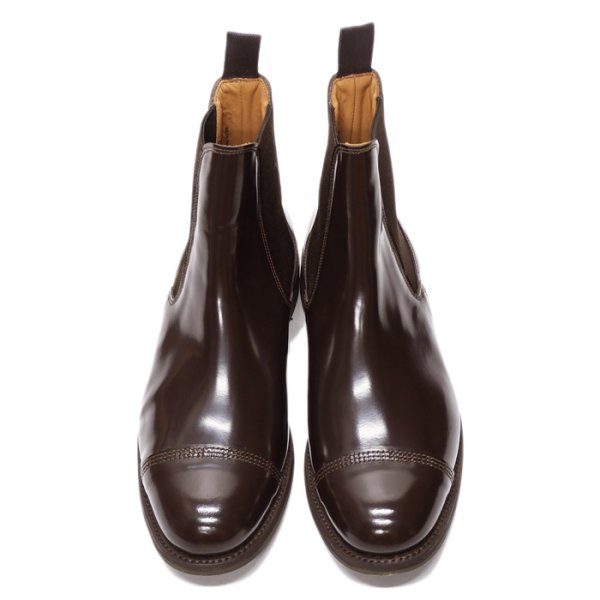 画像4: SANDERS(サンダース)Military Cap Toe Chelsea Boot(ミリタリーキャップトゥチェルシーブーツ)"Polished Leather" / Ebony Brown(エボニーブラウン) (4)