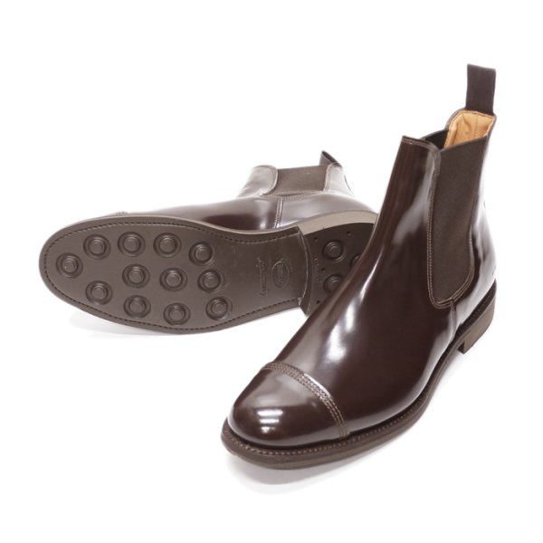 画像3: SANDERS(サンダース)Military Cap Toe Chelsea Boot(ミリタリーキャップトゥチェルシーブーツ)"Polished Leather" / Ebony Brown(エボニーブラウン) (3)