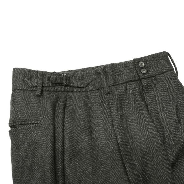 画像4: 『OUTLET』giabsarchivio（ジャブスアルキヴィオ）VIRGILIO（ヴィルジリオ）WASHABLE WOOL HERRINGBONE/Charcoal（チャコールグレー）※サイズ44のみ (4)