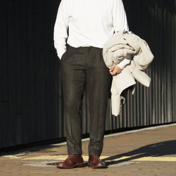 画像9: 『OUTLET』giabsarchivio（ジャブスアルキヴィオ）VIRGILIO（ヴィルジリオ）WASHABLE WOOL HERRINGBONE/Charcoal（チャコールグレー）※サイズ44のみ (9)