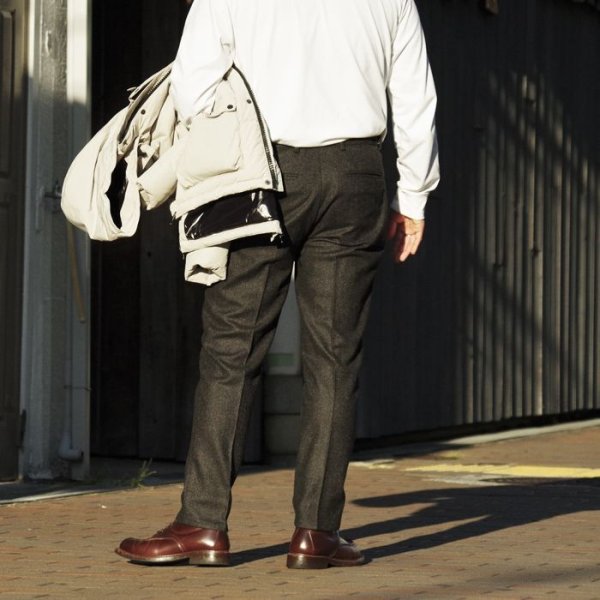 画像11: 『OUTLET』giabsarchivio（ジャブスアルキヴィオ）VIRGILIO（ヴィルジリオ）WASHABLE WOOL HERRINGBONE/Charcoal（チャコールグレー）※サイズ44のみ (11)