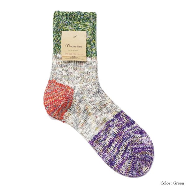画像2: Mauna Kea（マウナケア）ツイスター杢切替えソックス"レディース" / 4Colors（全4色展開）※3足までメール便発送可 (2)
