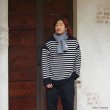 画像5: INVERALLAN（インバーアラン）Rib Knit Scarf（リブ編みマフラー）Lambswool/Navy（ネイビー）・Grey Mix（グレーミックス） (5)