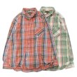 画像1: Nigel Cabourn（ナイジェル・ケーボン）BRITISH OFFICER'S SHIRT TYPE2（ブリティッシュオフィサーズシャツタイプ2）FLANNEL CHECK/Red（レッド）・Green（グリーン） (1)