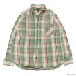 画像4: Nigel Cabourn（ナイジェル・ケーボン）BRITISH OFFICER'S SHIRT TYPE2（ブリティッシュオフィサーズシャツタイプ2）FLANNEL CHECK/Red（レッド）・Green（グリーン） (4)