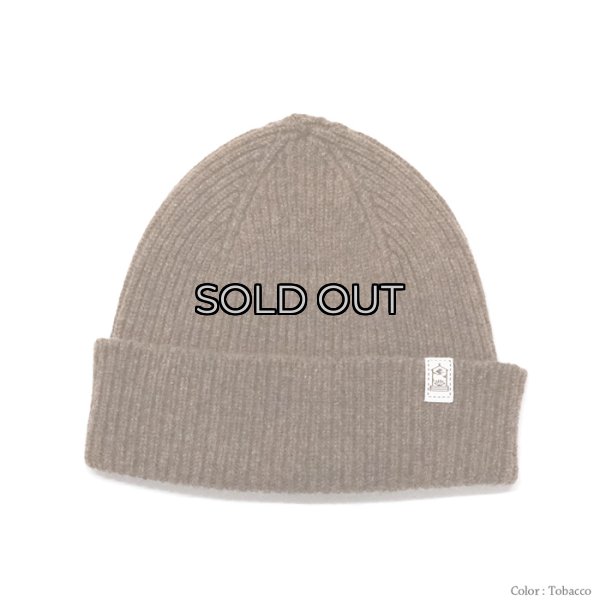 画像2: INVERALLAN(インバーアラン)Rib Knit Cap(リブ編みニットキャップ)"Lambswool" / Tobacco(タバコ)・Bordeaux(ボルドー) (2)