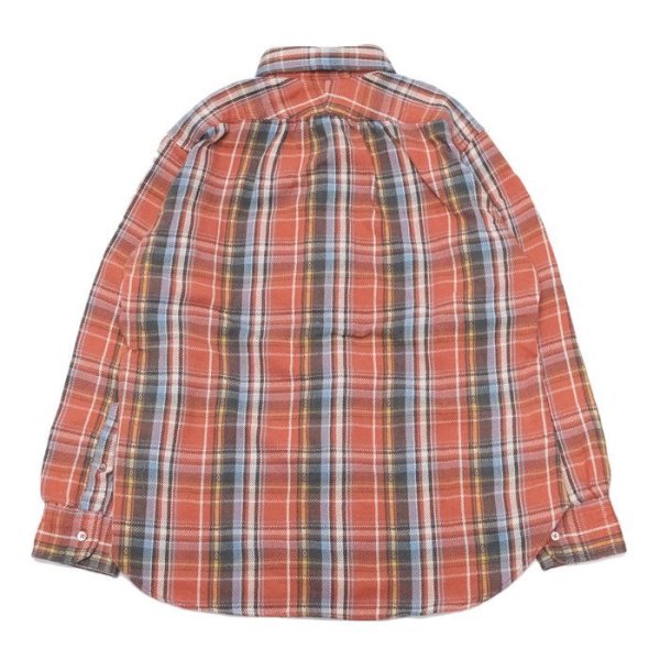 画像3: Nigel Cabourn（ナイジェル・ケーボン）BRITISH OFFICER'S SHIRT TYPE2（ブリティッシュオフィサーズシャツタイプ2）”FLANNEL CHECK" / Red（レッド）・Green（グリーン） (3)