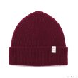 画像4: INVERALLAN（インバーアラン）Rib Knit Cap（リブ編みニットキャップ）Lambswool/Tobacco（タバコ）・Bordeaux（ボルドー） (4)