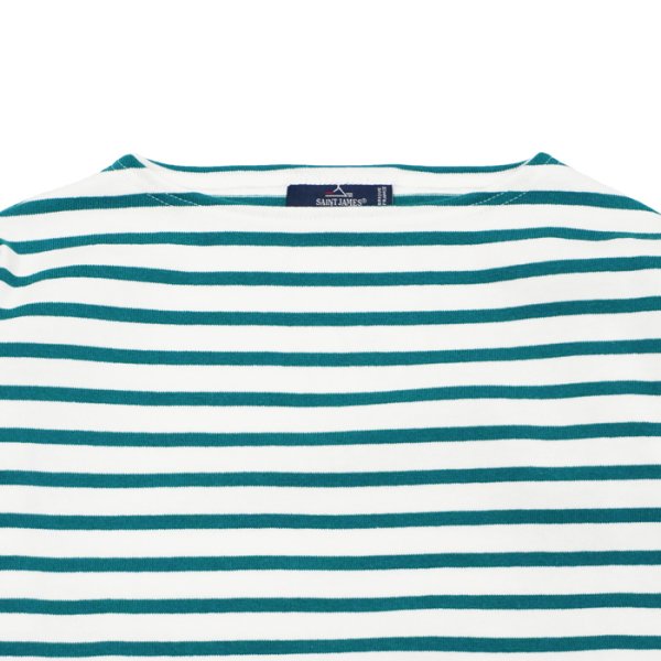 画像3: SAINT JAMES(セントジェームス)OUESSANT(ウエッソン)/NEIGE×EMERAUDE(ホワイト×エメラルドグリーン) (3)