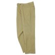 画像1: F.O.B FACTORY（エフオービーファクトリー）STA-PREST WIDE TROUSERS（ステイプレストワイドトラウザー）TC VINTAGE STRETCH HOPSACK/Khaki（カーキ）【裾上げ無料】 (1)