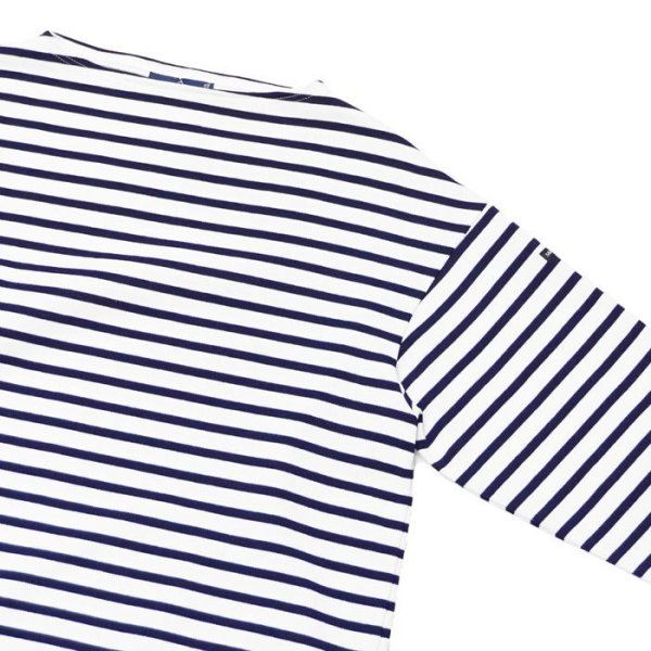 画像4: SAINT JAMES(セントジェームス)OUESSANT LOOSE(ウエッソン・ルーズ)"BORDER"/ NEIGE×MARINE(ホワイト×マリン) (4)