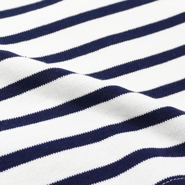 画像6: SAINT JAMES(セントジェームス)OUESSANT LOOSE(ウエッソン・ルーズ)"BORDER"/ NEIGE×MARINE(ホワイト×マリン) (6)