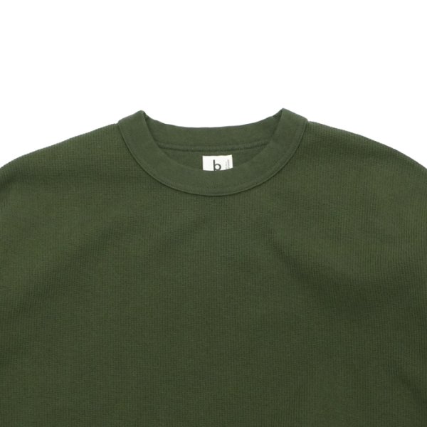 画像3: ＜20%OFF＞blurhms ROOTSTOCK（ブラームスルーツストック）Rough&Smooth Thermal Baseball Tee（ラフ&スムースサーマルベースボールTシャツ）/ Olive（オリーブ）※サイズ2のみ (3)
