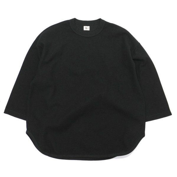 画像1: blurhms ROOTSTOCK（ブラームスルーツストック）Rough&Smooth Thermal Baseball Tee（ラフ&スムースサーマルベースボールTシャツ）/ Black（ブラック） (1)