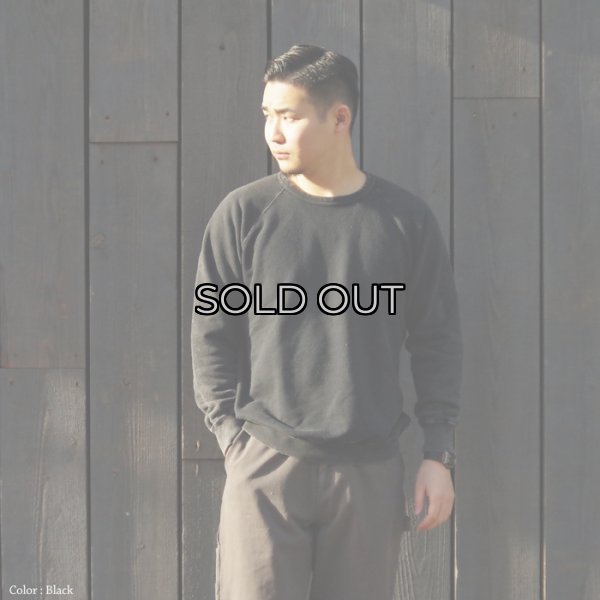 画像7: Good On（グッドオン）Raglan Crew Neck Sweat（ラグランクルーネックスウェット）"Vintage Dye" / Black（ブラック） (7)