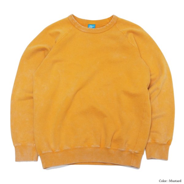 画像2: Good On(グッドオン)Raglan Crew Neck Sweat(ラグランクルーネックスウェット)"Vintage Dye" / Mustard(マスタード)・Dk.Green(ダークグリーン) (2)