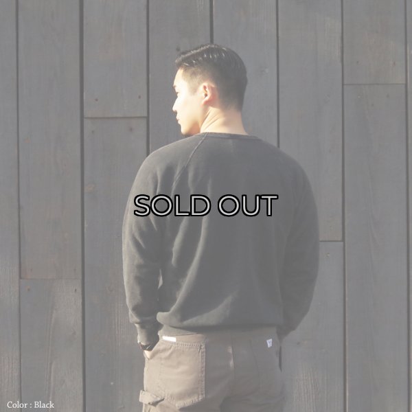 画像8: Good On（グッドオン）Raglan Crew Neck Sweat（ラグランクルーネックスウェット）"Vintage Dye" / Black（ブラック） (8)