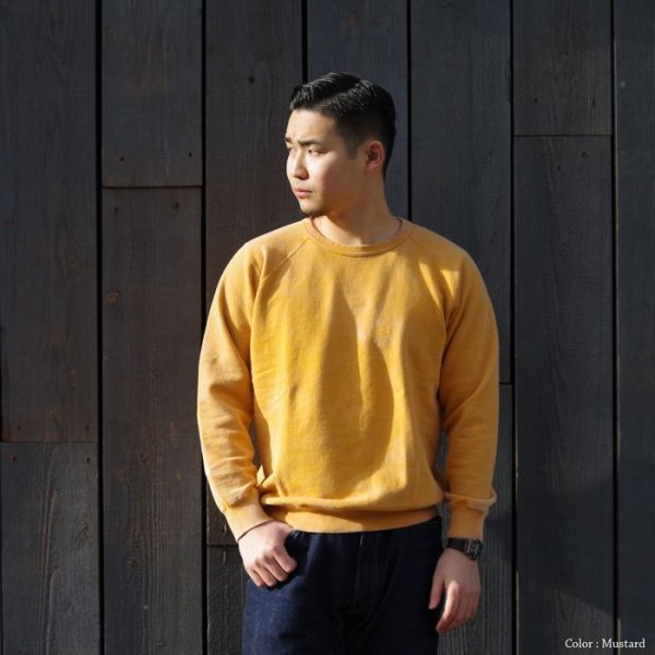 画像11: Good On(グッドオン)Raglan Crew Neck Sweat(ラグランクルーネックスウェット)"Vintage Dye" / Mustard(マスタード)・Dk.Green(ダークグリーン) (11)