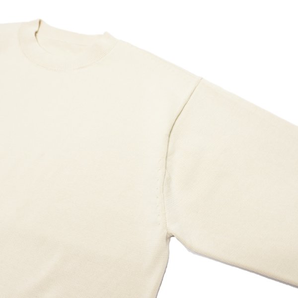 画像7: Yonetomi NEW BASIC(ヨネトミニューベーシック)RIGID SEA ISLAND COTTON PULLOVER(リジッドシーアイランドコットンプルオーバー)/Raw(キナリ)・Navy(ネイビー) (7)