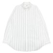 画像1: blurhms ROOTSTOCK（ブラームスルーツストック）Button-down Shirt（ボタンダウンシャツ）/White×Black Stripe（ホワイト×ブラックストライプ）※サイズ2(M)のみ (1)