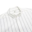 画像3: blurhms ROOTSTOCK（ブラームスルーツストック）Button-down Shirt（ボタンダウンシャツ）/White×Black Stripe（ホワイト×ブラックストライプ）※サイズ2(M)のみ (3)