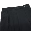 画像2: *A VONTADE（アボンタージ）1 Tuck Easy Trousers（1タックイージートラウザーズ）"Gas Boiled Twill" / Black（ブラック）【裾上げ無料】 (2)