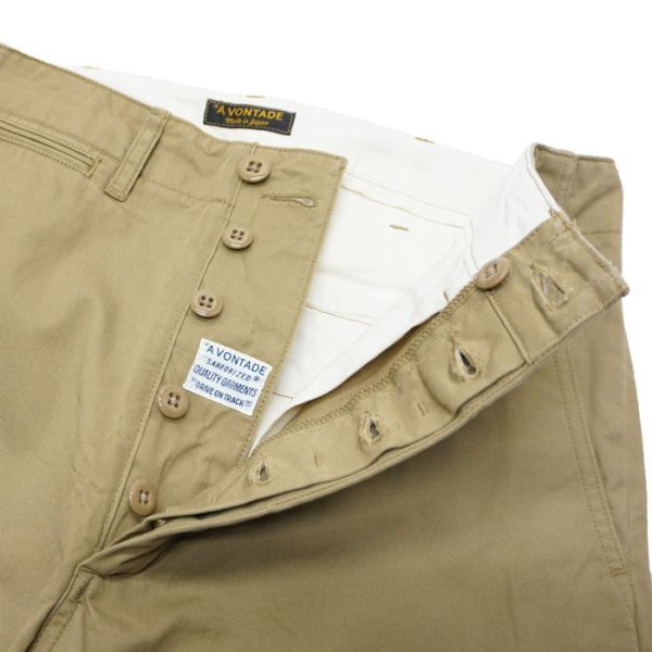 画像4: *A VONTADE(アボンタージ)Classic Chino Trousers(クラシックチノトラウザー)”Classic Selvedge Twill” / Khaki(カーキ)【裾上げ無料】 (4)