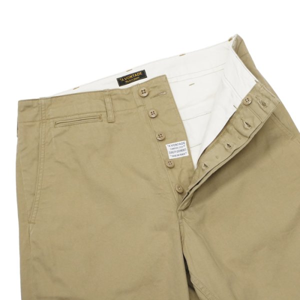 画像3: *A VONTADE(アボンタージ)Classic Chino Trousers(クラシックチノトラウザー)”Classic Selvedge Twill” / Khaki(カーキ)【裾上げ無料】 (3)