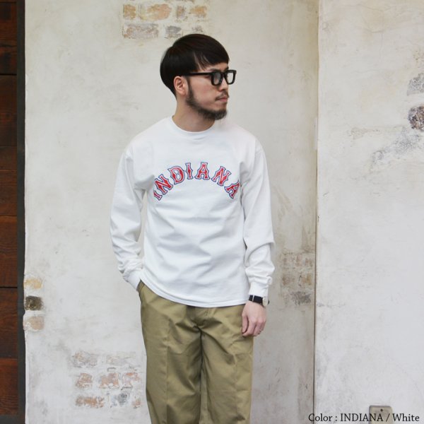 画像14: ＜40%OFF＞Sloppy Supply（スラッピーサプライ）Long Sleeve Print Tee（ロングスリーブプリントTシャツ）"CALIFORNIA" / White（ホワイト）・Fade Navy（フェードネイビー）※Lサイズ (14)