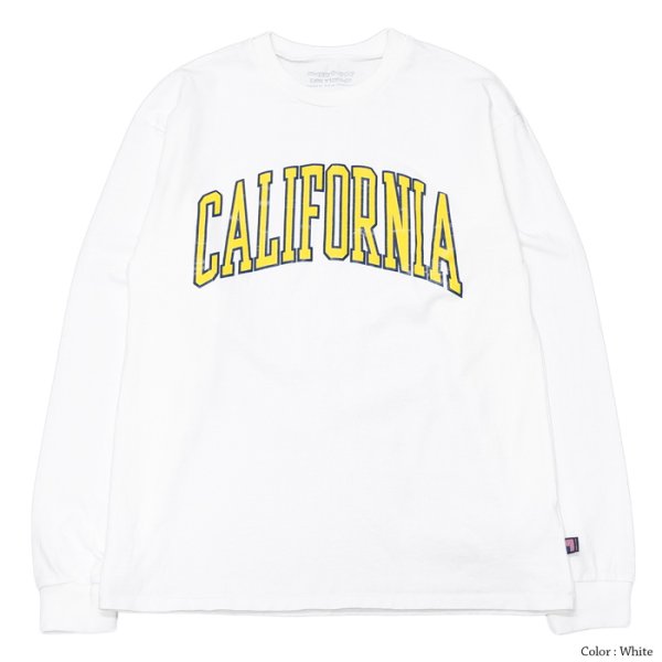 画像2: ＜40%OFF＞Sloppy Supply（スラッピーサプライ）Long Sleeve Print Tee（ロングスリーブプリントTシャツ）"CALIFORNIA" / White（ホワイト）・Fade Navy（フェードネイビー）※Lサイズ (2)