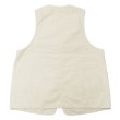 画像3: Post O'Alls（ポストオーバーオールズ）DEE Vest（ディー・ベスト）Hemp Cotton Poplin/Natural（ナチュラル）・Sage（セージ） (3)