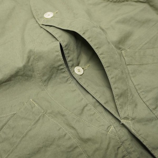 画像6: Post O'Alls（ポストオーバーオールズ）DEE Vest（ディー・ベスト）"Hemp Cotton Poplin" / Sage（セージ） (6)