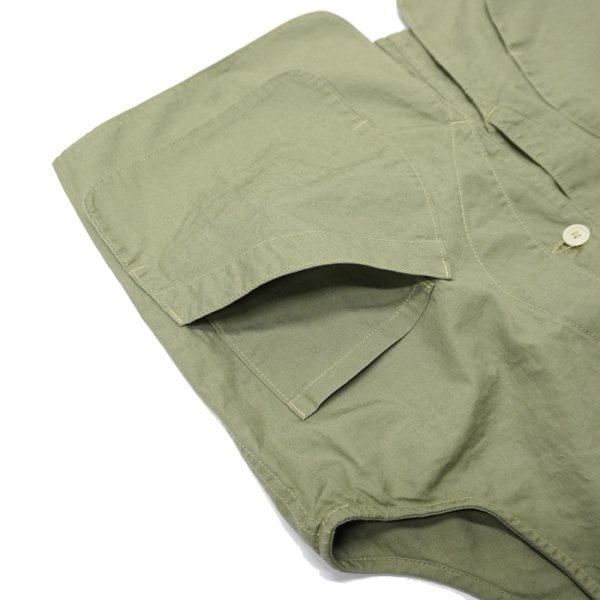 画像9: Post O'Alls（ポストオーバーオールズ）DEE Vest（ディー・ベスト）"Hemp Cotton Poplin" / Sage（セージ） (9)