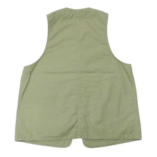 画像2: Post O'Alls（ポストオーバーオールズ）DEE Vest（ディー・ベスト）"Hemp Cotton Poplin" / Sage（セージ） (2)