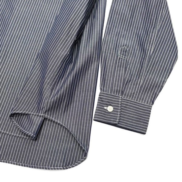 画像5: ＜40%OFF＞alvana（アルヴァナ）WIDE REGULAR SHIRTS（ワイドレギュラーシャツ）/ Navy Stripe（ネイビーストライプ）※サイズ4のみ (5)