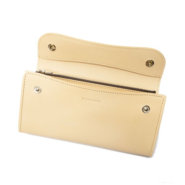 画像4: WILD SWANS(ワイルドスワンズ)WAVE(ウェイブ)ロングウォレット"サドルプルアップ"/Natural(ナチュラル) (4)