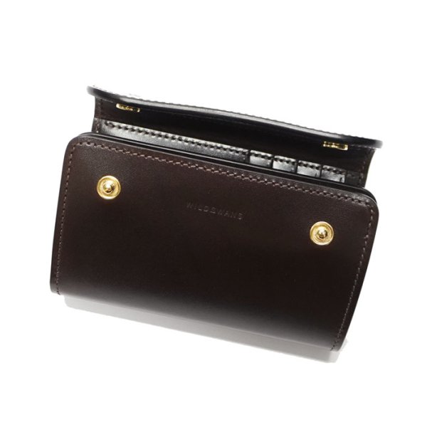 画像4: WILD SWANS(ワイルドスワンズ)BYRNE(バーン)3つ折りウォレット"サドルプルアップ"/Choco(チョコ) (4)